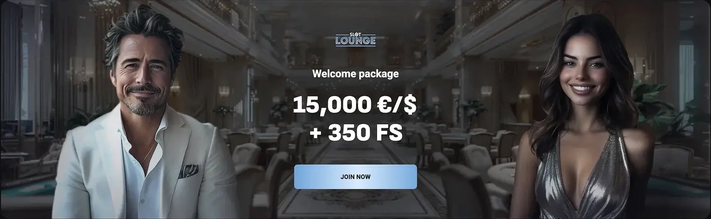 SlotLounge Casino welcome banner SlotLounge Casino welcome banner